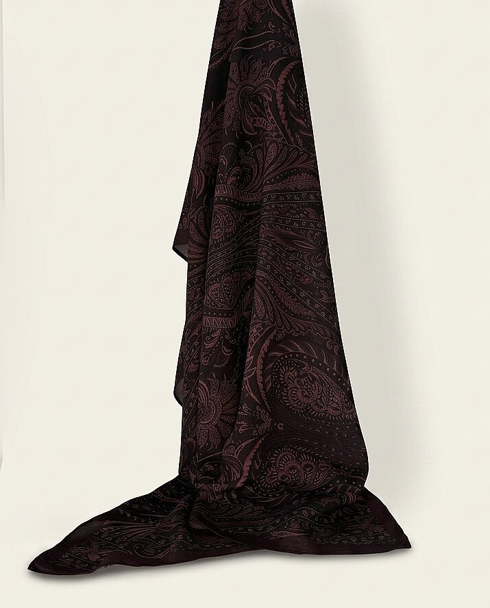 Viskon Şal Plum Ethnic Mürdüm - Aybikestil (1)