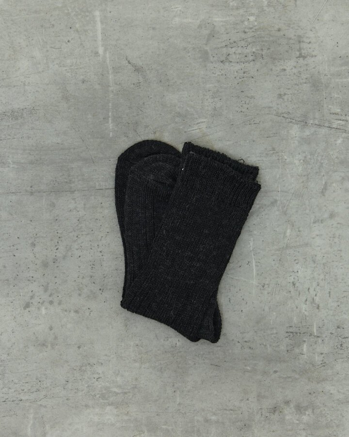 Yünlü Kaşmir Fitilli Çorap Siyah - Aybikestil (1)