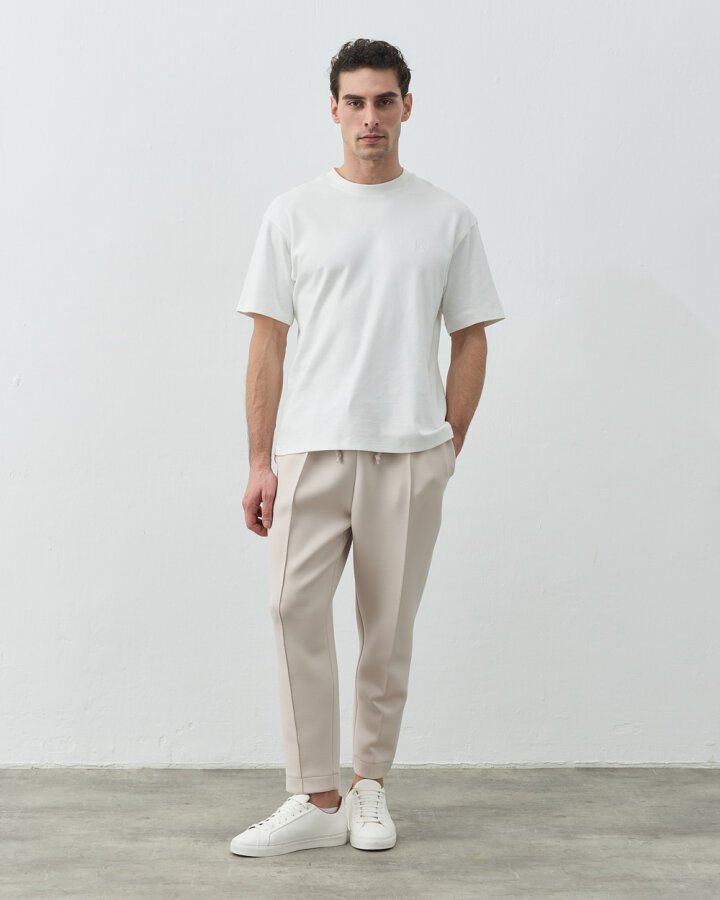 Erkek Puf Lastikli Cepli Havuç Kesim Pantolon Bej - Aybikestil (1)