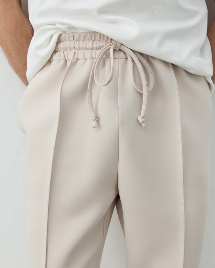 Erkek Puf Lastikli Cepli Havuç Kesim Pantolon Bej - Aybikestil (1)