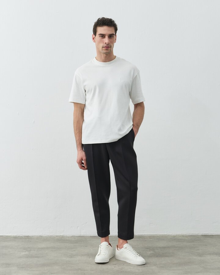 Erkek Puf Lastikli Cepli Havuç Kesim Pantolon Siyah - Aybikestil (1)