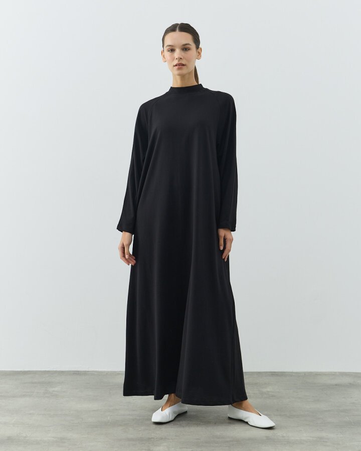 Uzun Kollu Elbise Astarı Paket Siyah-Ekru - Aybikestil (1)