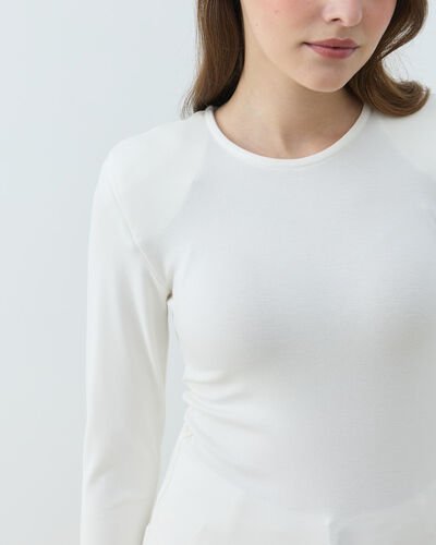 Vatkalı Uzun Kollu Body Beyaz - Aybikestil (1)