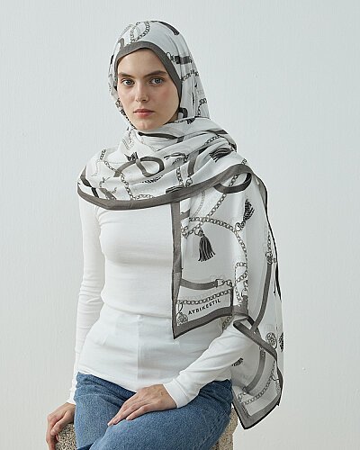 Viskon Şal Tassel Gri - Aybikestil (1)