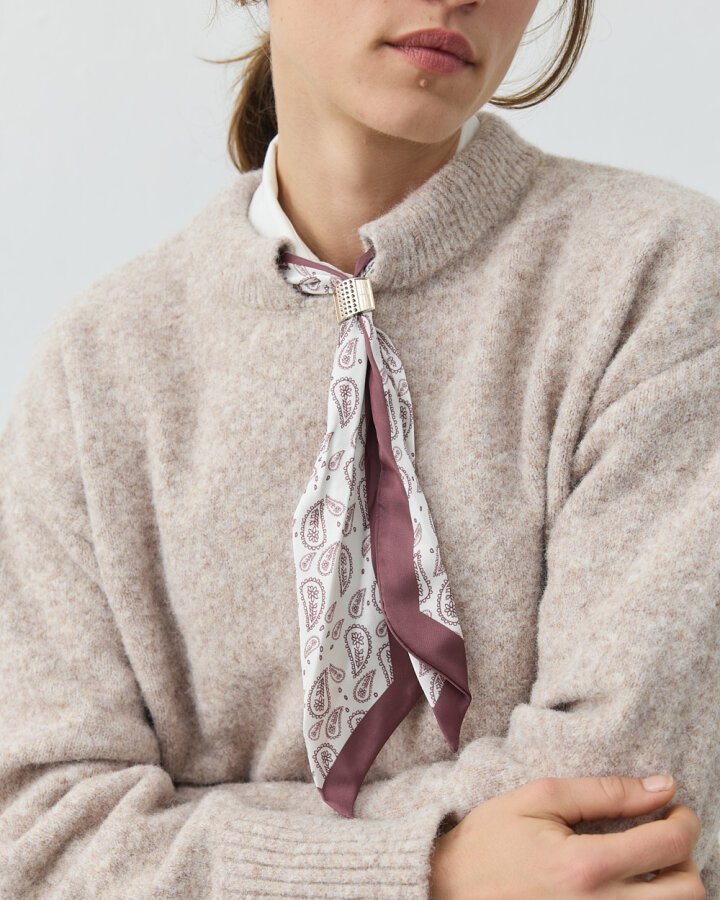 Yakası Fularlı Kazak Vizon - Aybikestil (1)