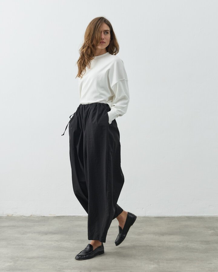 Crash Yandan Ayarlanan Pantolon Siyah - Aybikestil (1)