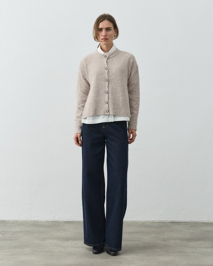 Yandan Yırtmaçlı Hırka Vizon - Aybikestil (1)