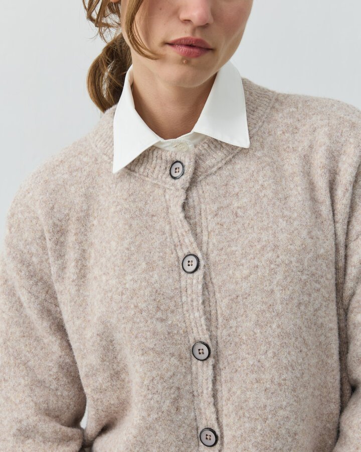 Yandan Yırtmaçlı Hırka Vizon - Aybikestil (1)