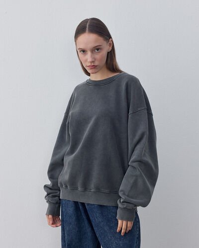 Yıkamalı Unisex Sweat Füme 