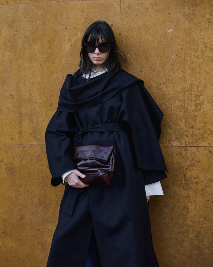 Yün Seyyar Atkılı Uzun Massi Kaban Lacivert - Aybikestil (1)